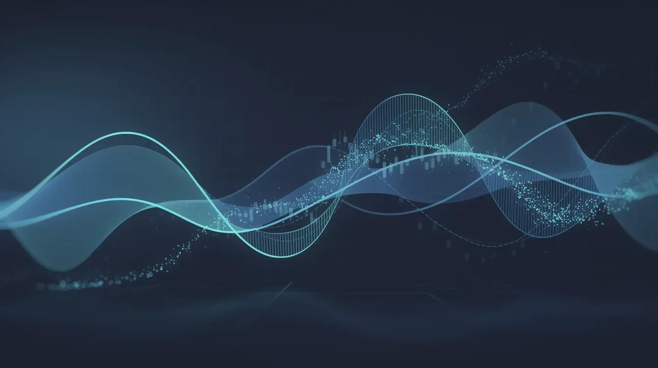 Une image abstraite représente des données statistiques et des courbes d'analyse sur un fond bleu foncé, évoquant l'intelligence artificielle et la…