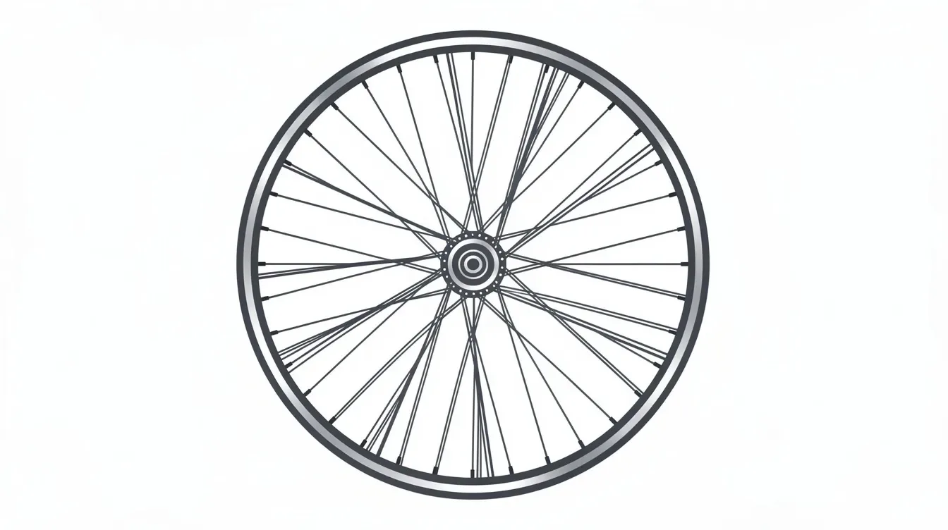 L'image montre des rayons de roue de vélo qui se dirigent vers un moyeu central, symbolisant le modèle hub and spoke.